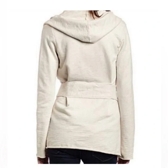 Lucky Brand Cream Hooded Wrap Cardigan - Picture 2 of 2